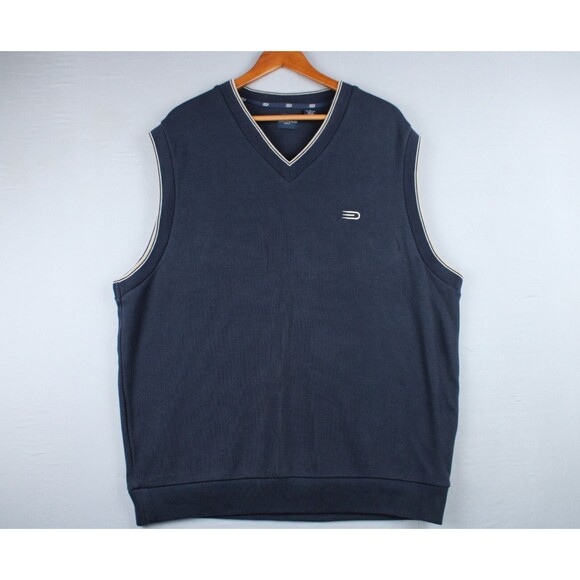Dockers Golf  V-Neck Vest Cotton Sleeveless Mens Navy Size XL Golf Fall Winter - Picture 1 of 14